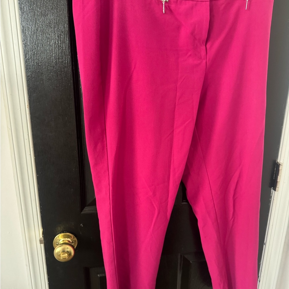 Nine West Vibrant Pink Straight Leg Pants